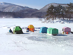 桧原 湖 ワカサギ 釣り