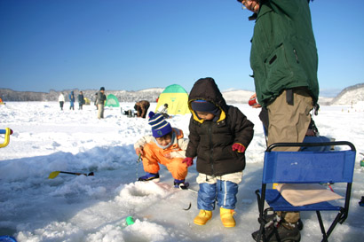 北海道のワカサギ釣り場網走湖