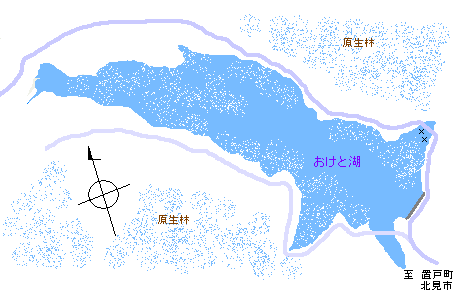 おけと湖 ワカサギ釣りmap