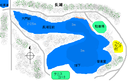 長湖ワカサギ氷上マップ