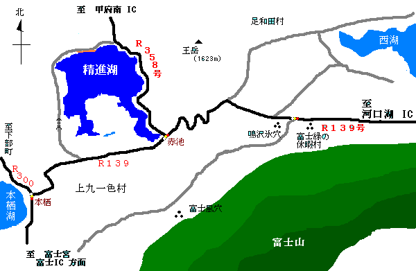 富士五湖周辺マップ